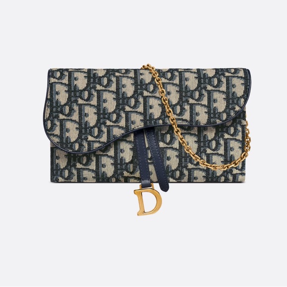 Dior Handbags - DIOR LONG SADDLE WALLET WITH CHAIN